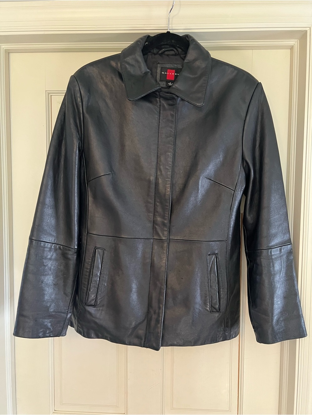 Vintage Gallery black genuine leather jacket M